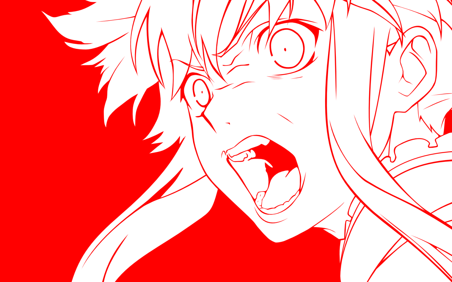 Крик девушки, аниме Яндере