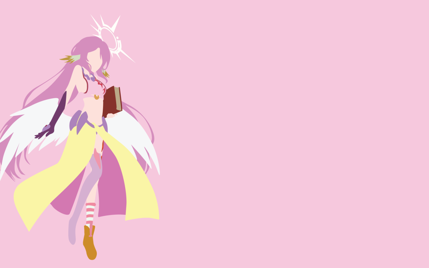 Джибрил на розовом фоне, аниме Игра на выживание