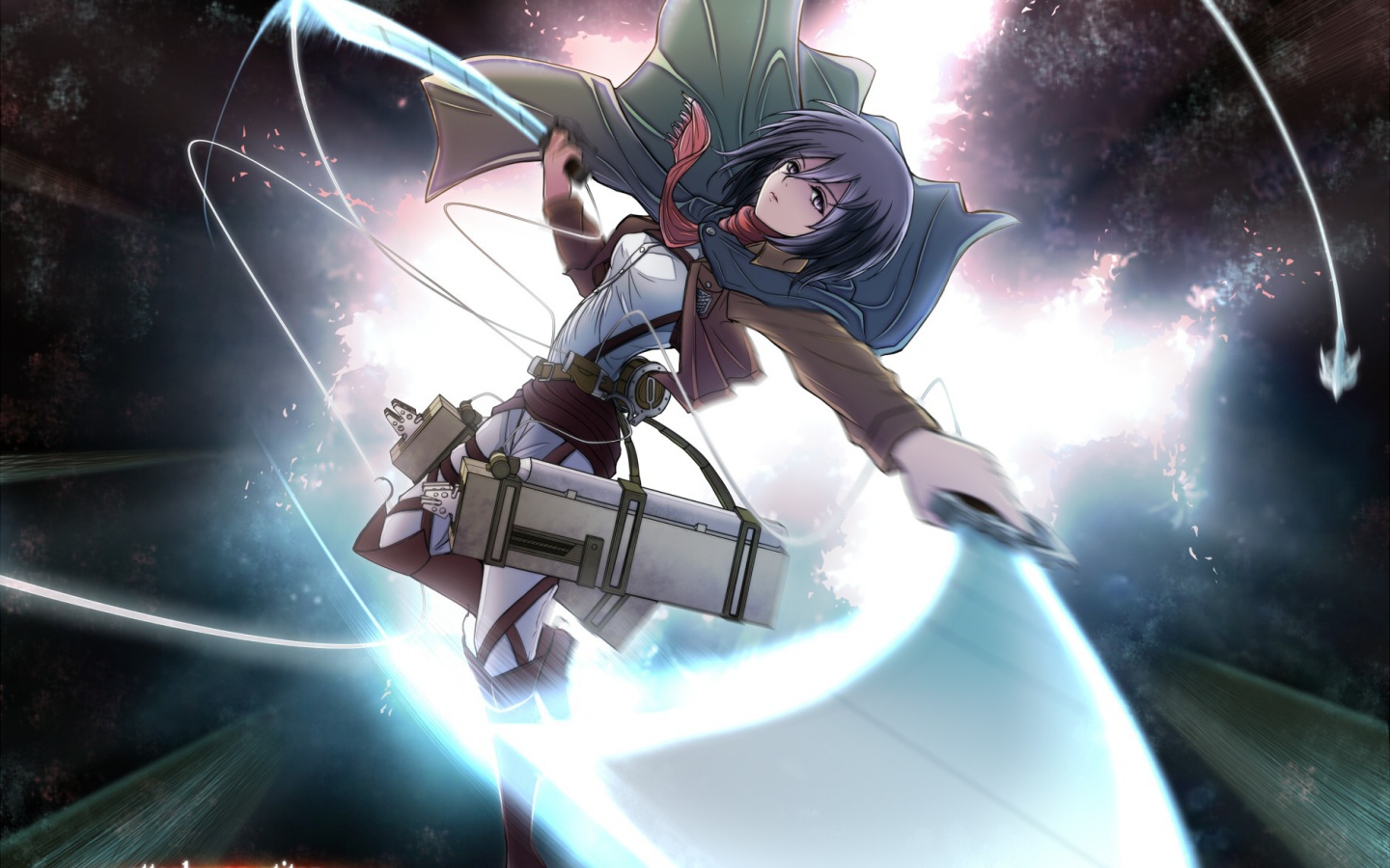 Девушка в полете, аниме Атака Титанов