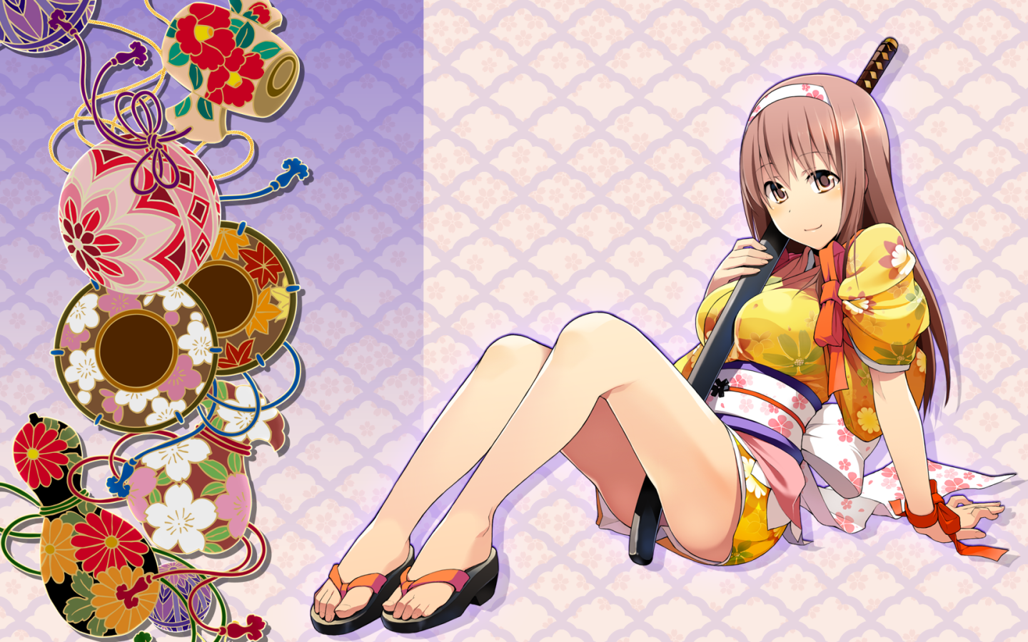 Девушка с катаной в аниме Onigirl