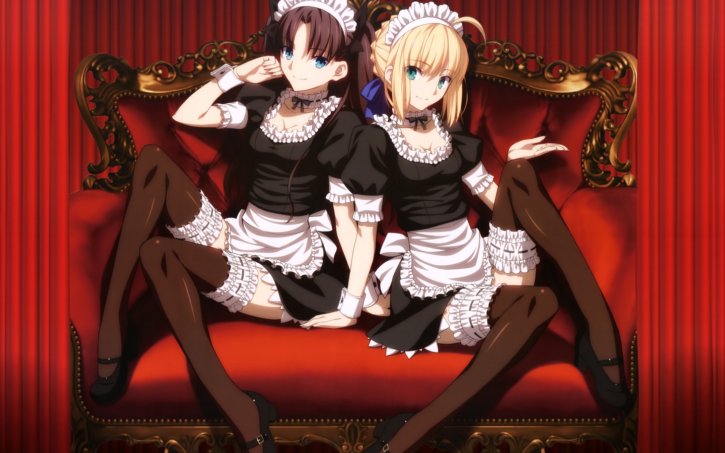 Девушки горничные в аниме Ночь прибытия