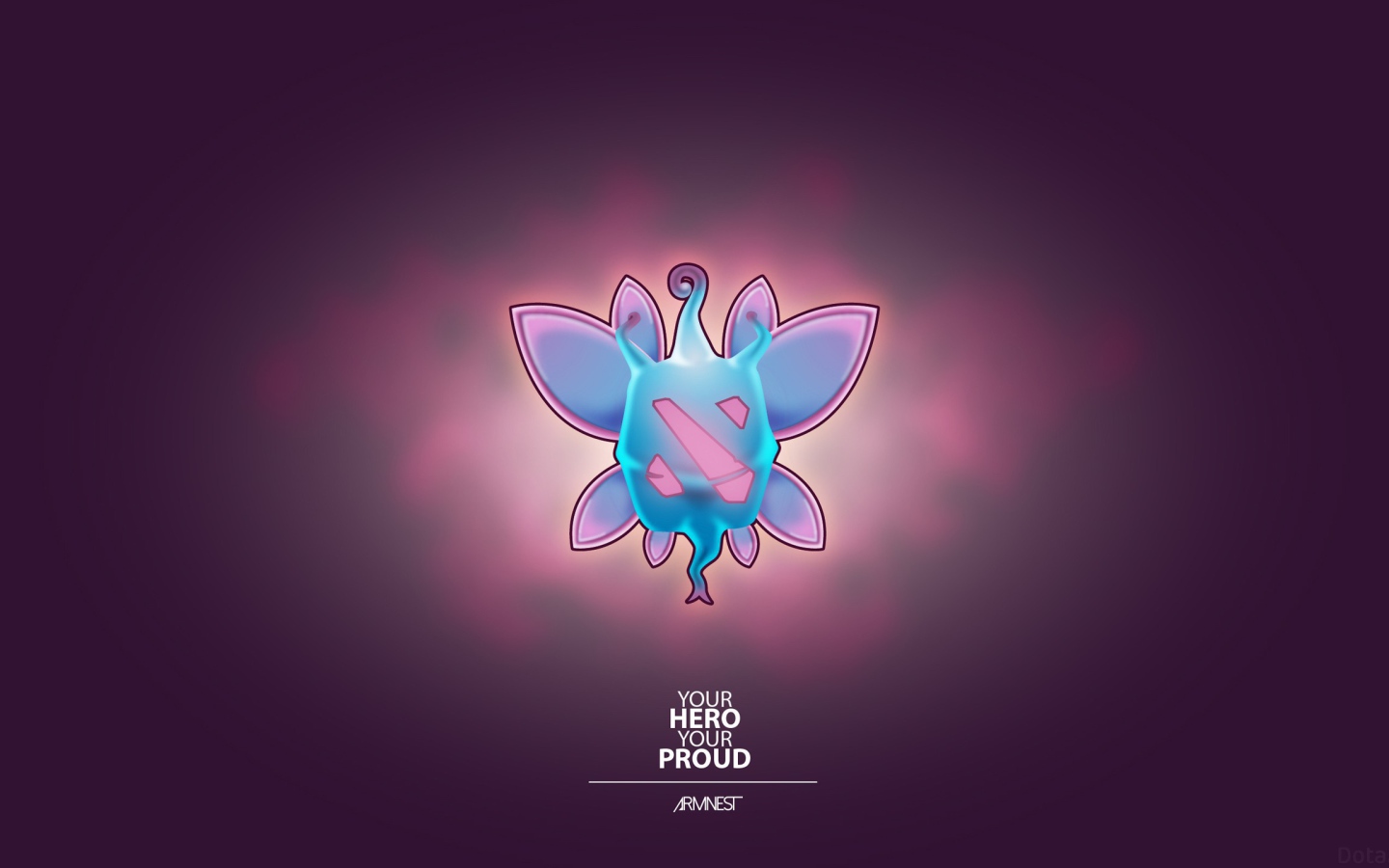 Герой аниме, фиолетовый фон