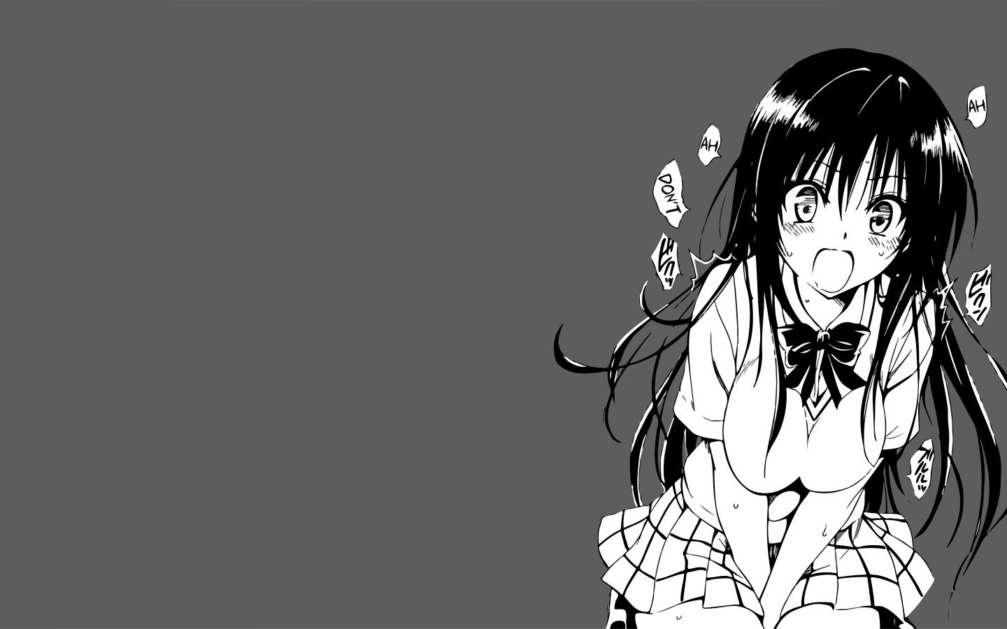 Котегава Уи на сером фоне, аниме Любовь и прочие неприятности