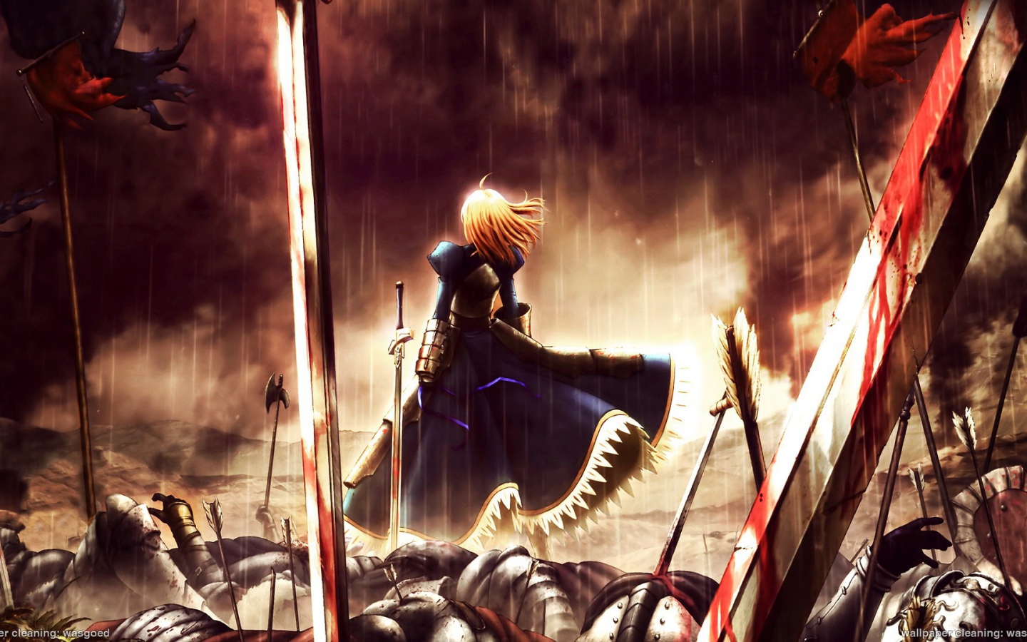 Дождь после битвы, аниме Ночь прибытия