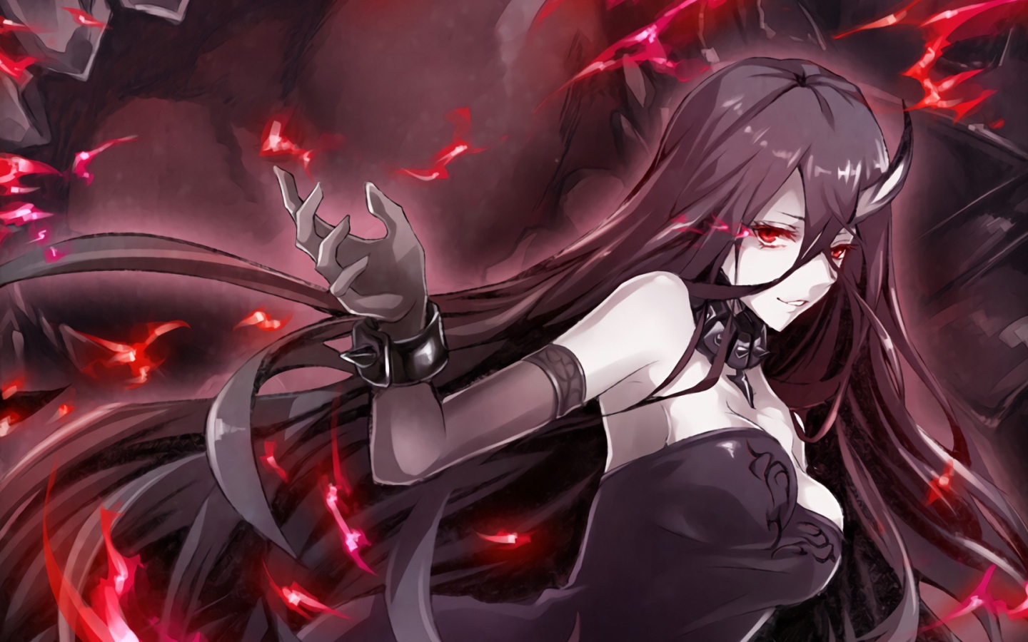 Красноглазая девушка из аниме Battleship Water Oni