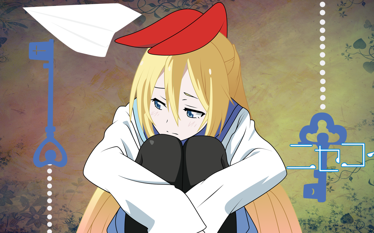 Грустная девушка из аниме Притворная любовь