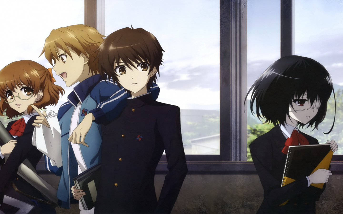 Школьники в аниме Another