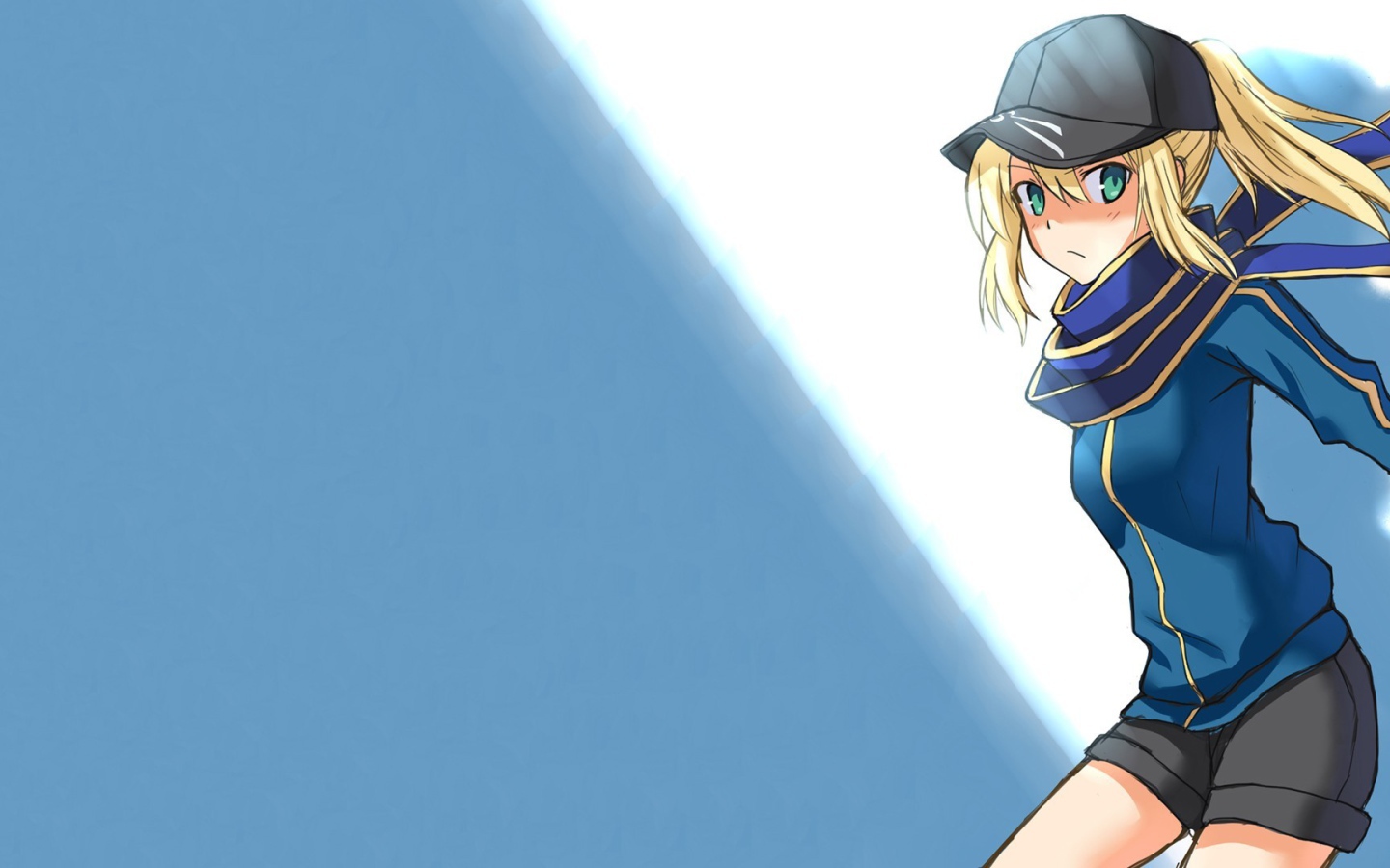 Кепка на голове девушки в аниме Ночь прибытия