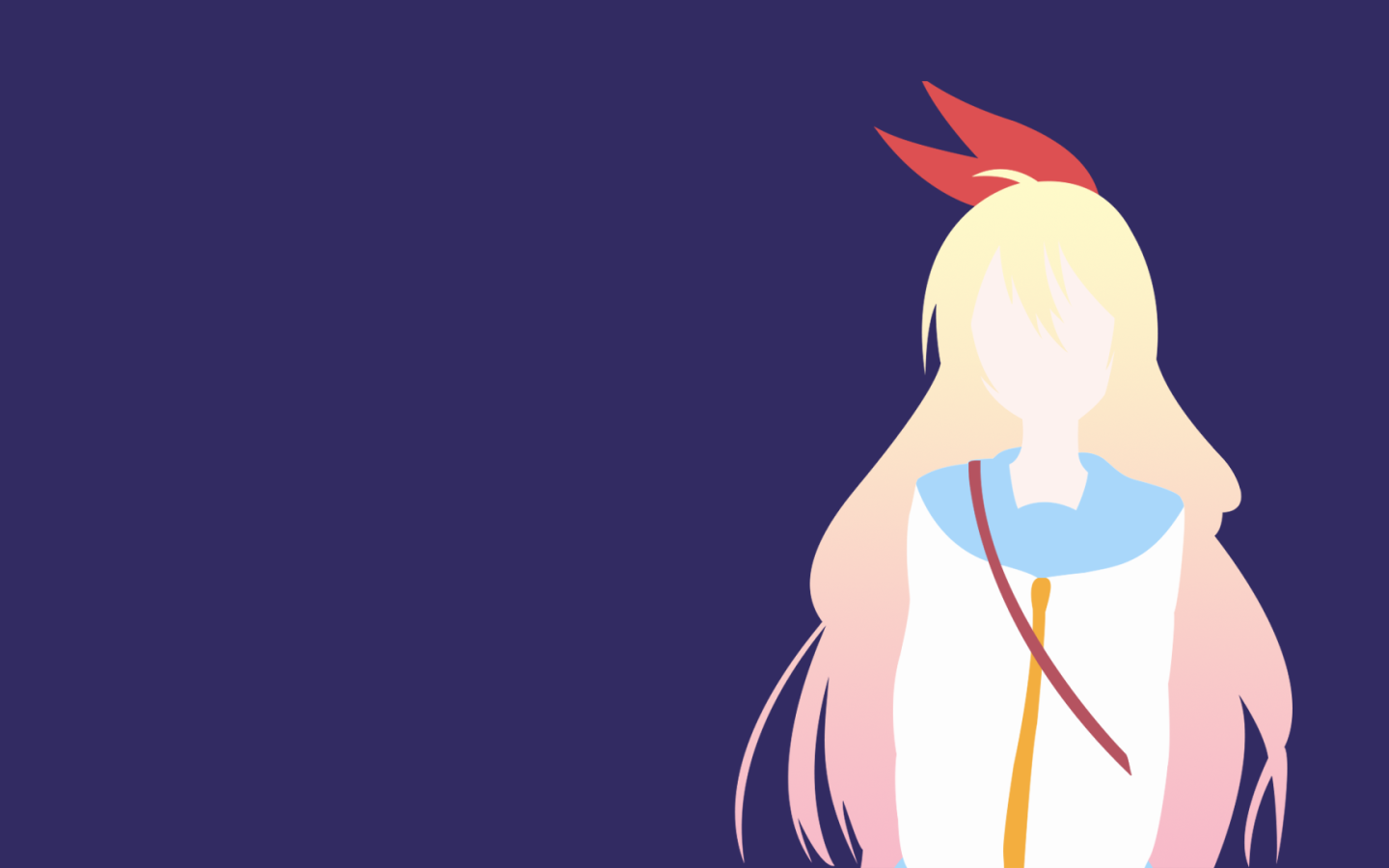 Девушка на синем фоне, аниме Притворная любовь