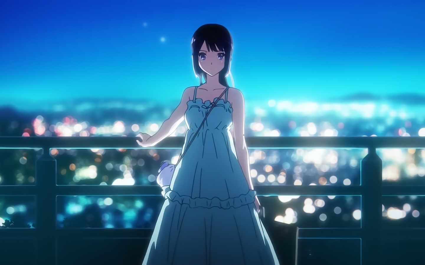 Девушка на фоне города, аниме Играй, Эуфониум