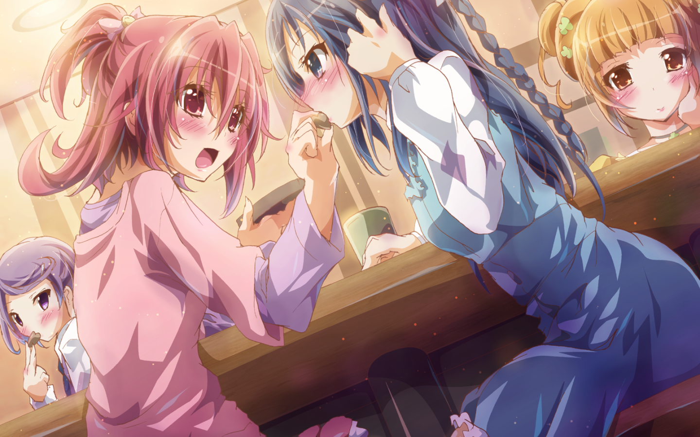 Девушки в баре в аниме Весёлые детки-таблетки