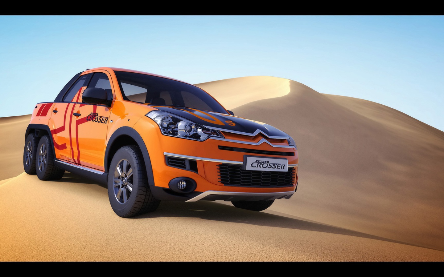 Трехосный пикап Ситроен в пустыне