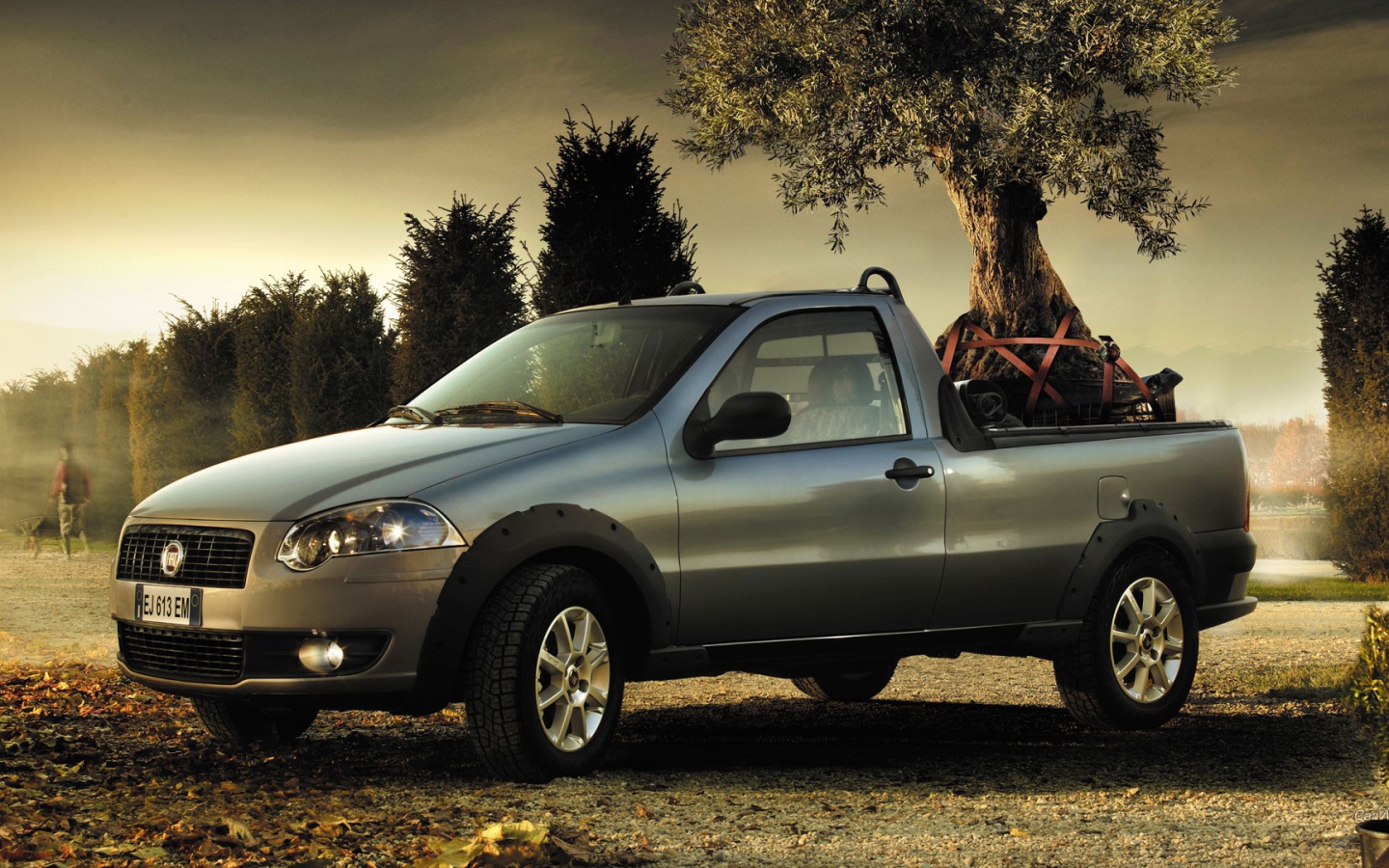 Серый Fiat Strada