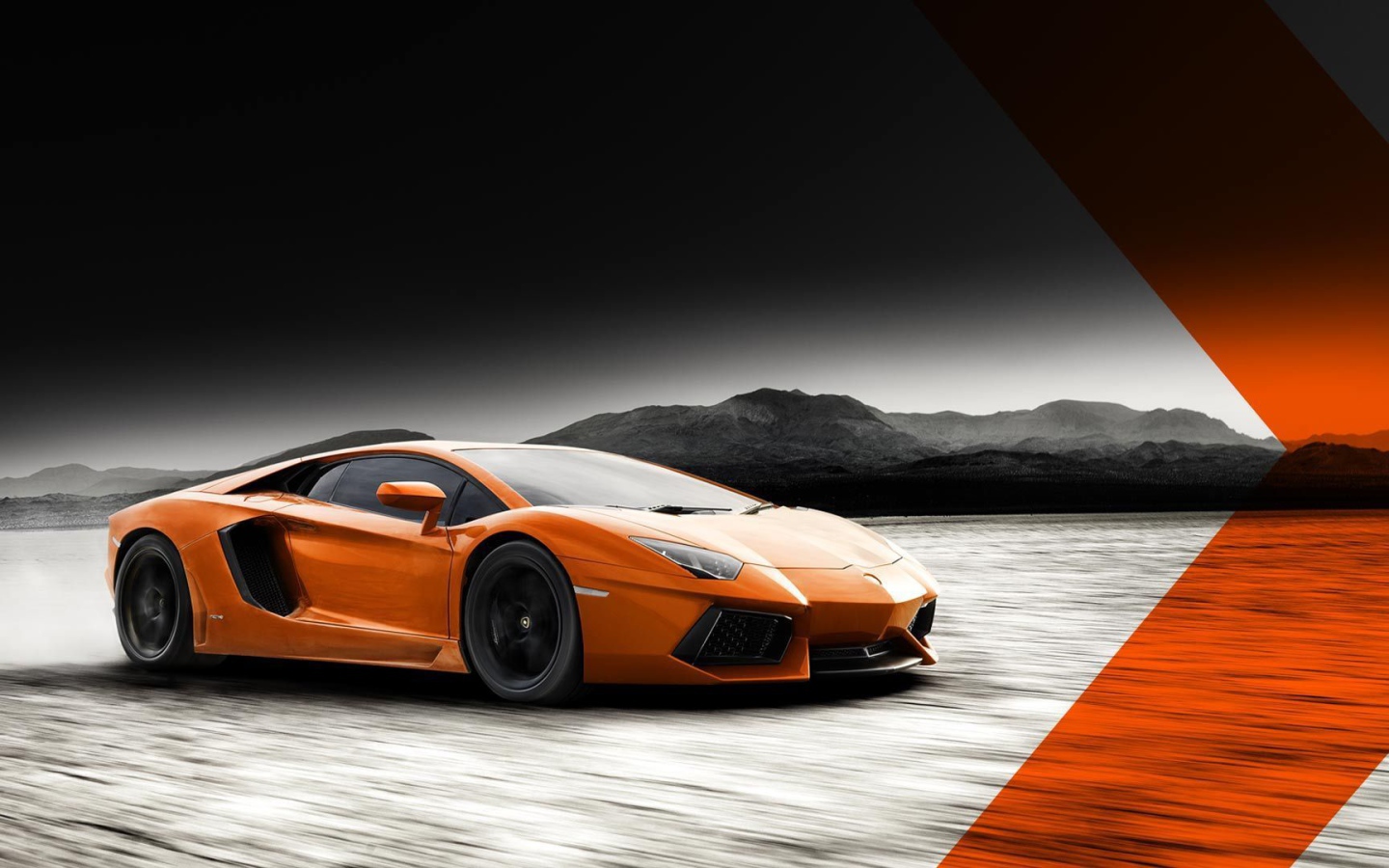 Orange Lamborghini aventado