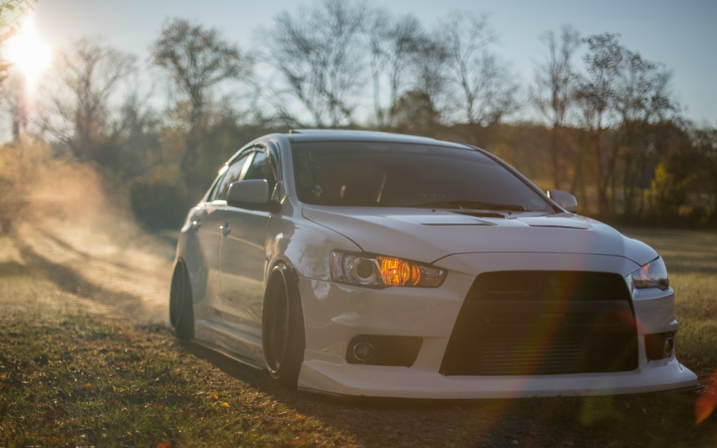 Mitsubishi Lancer Evolution X за городом