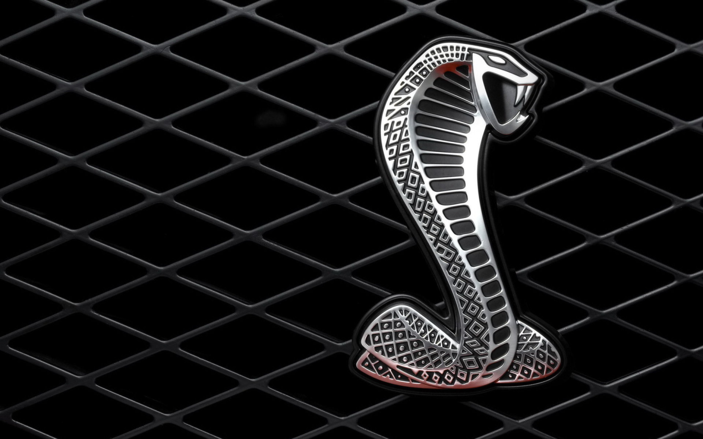 Cobra on the grille of the car