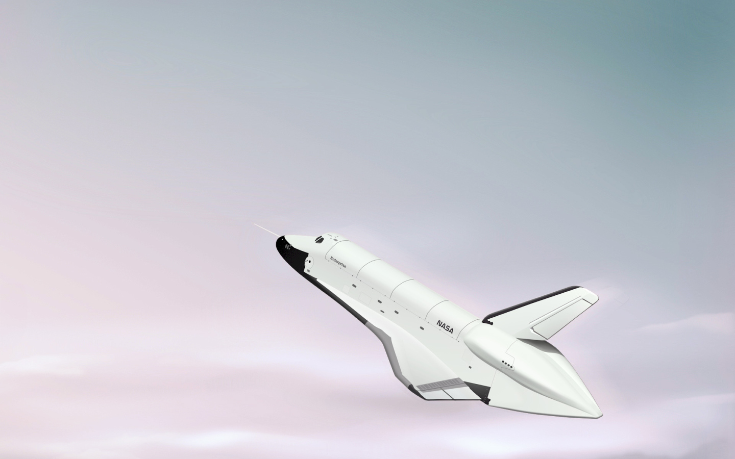 Шаттл над облаками