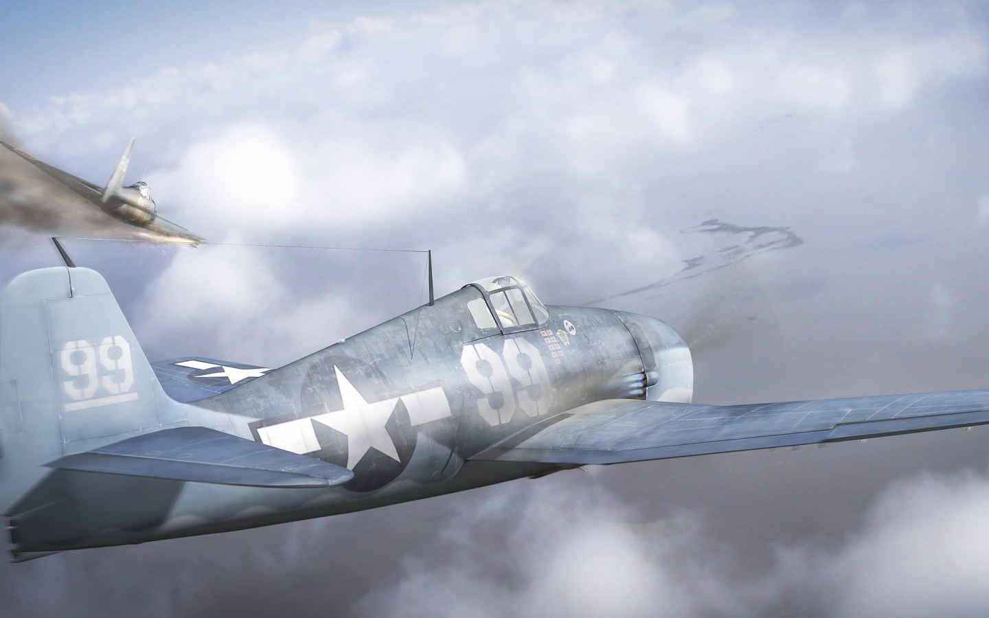 Самолет в воздушном бою