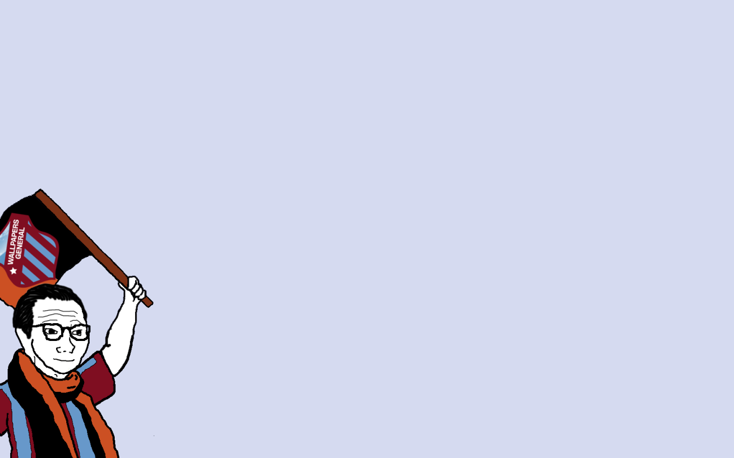 Фанат с флагом, серый фон