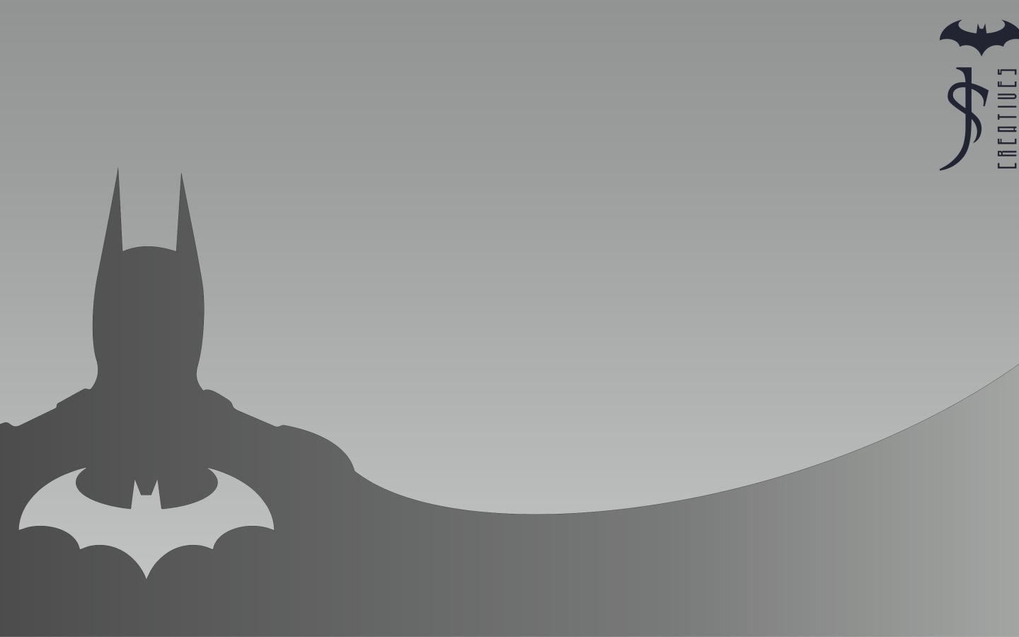 Летучая мышь и Бетман, серый фон
