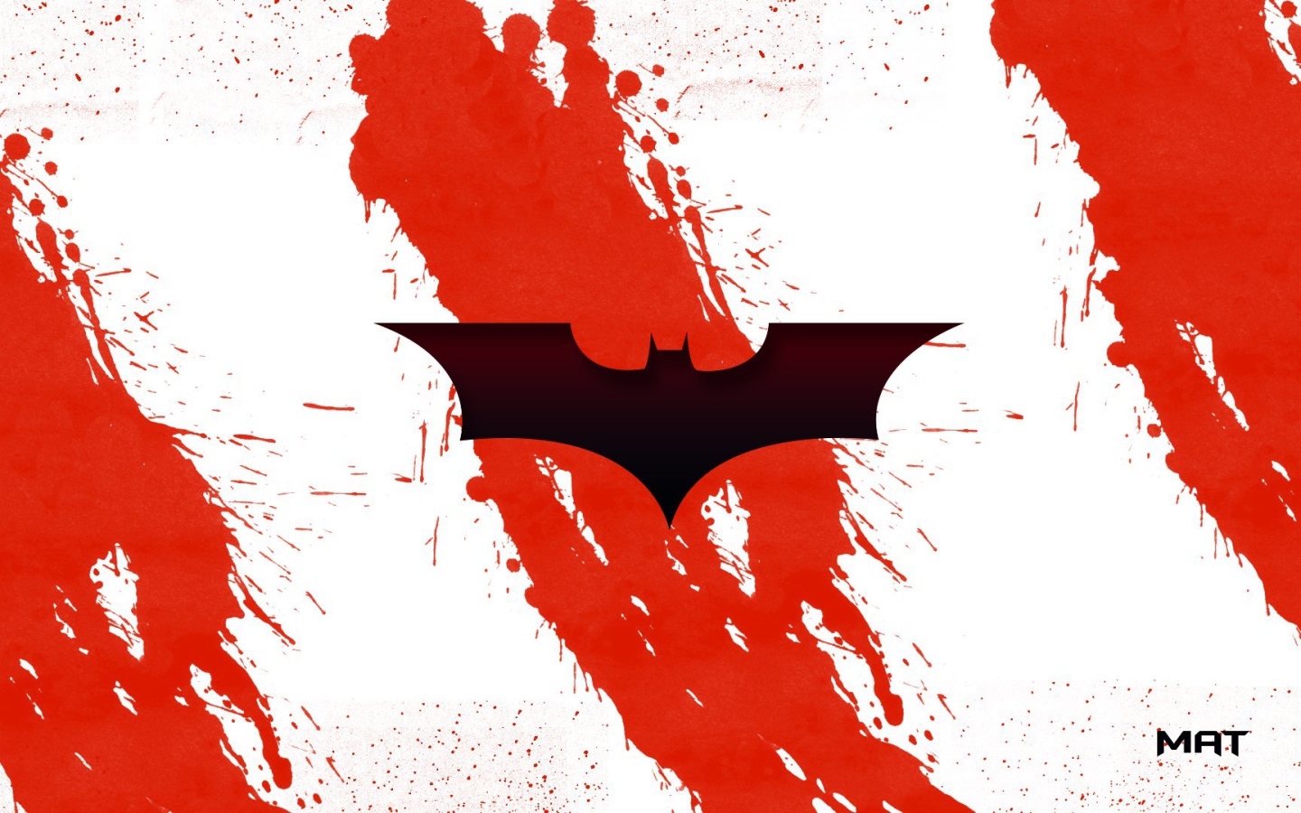 Черная летучая мышь на фоне крови