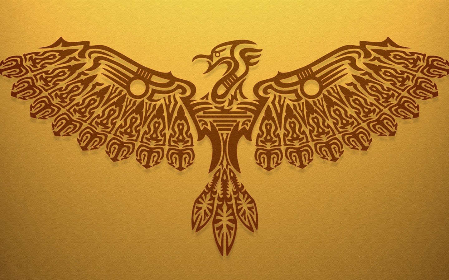 Коричневый силуэт хищной птицы