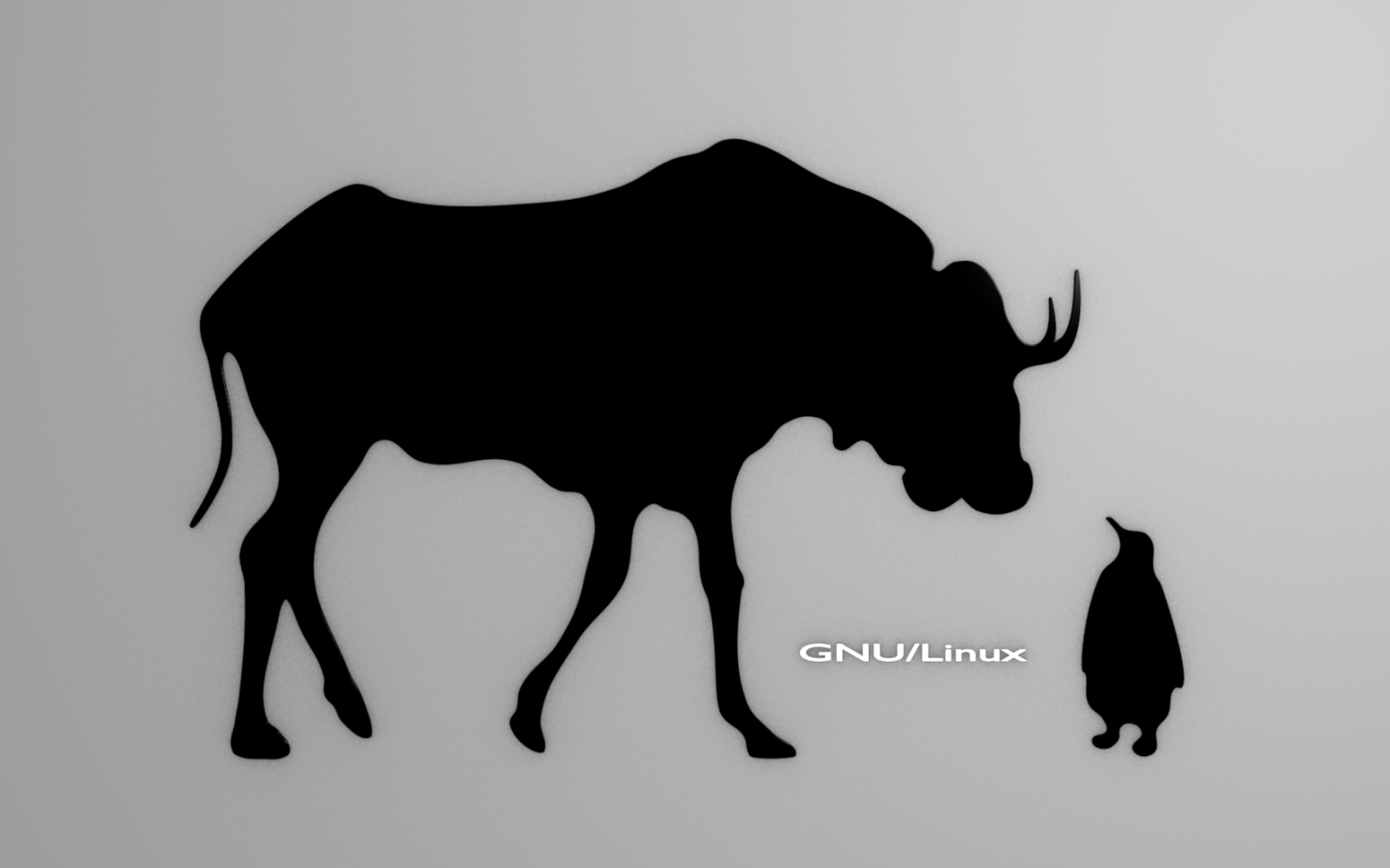 Бык и пингвин, фон Linux GNU