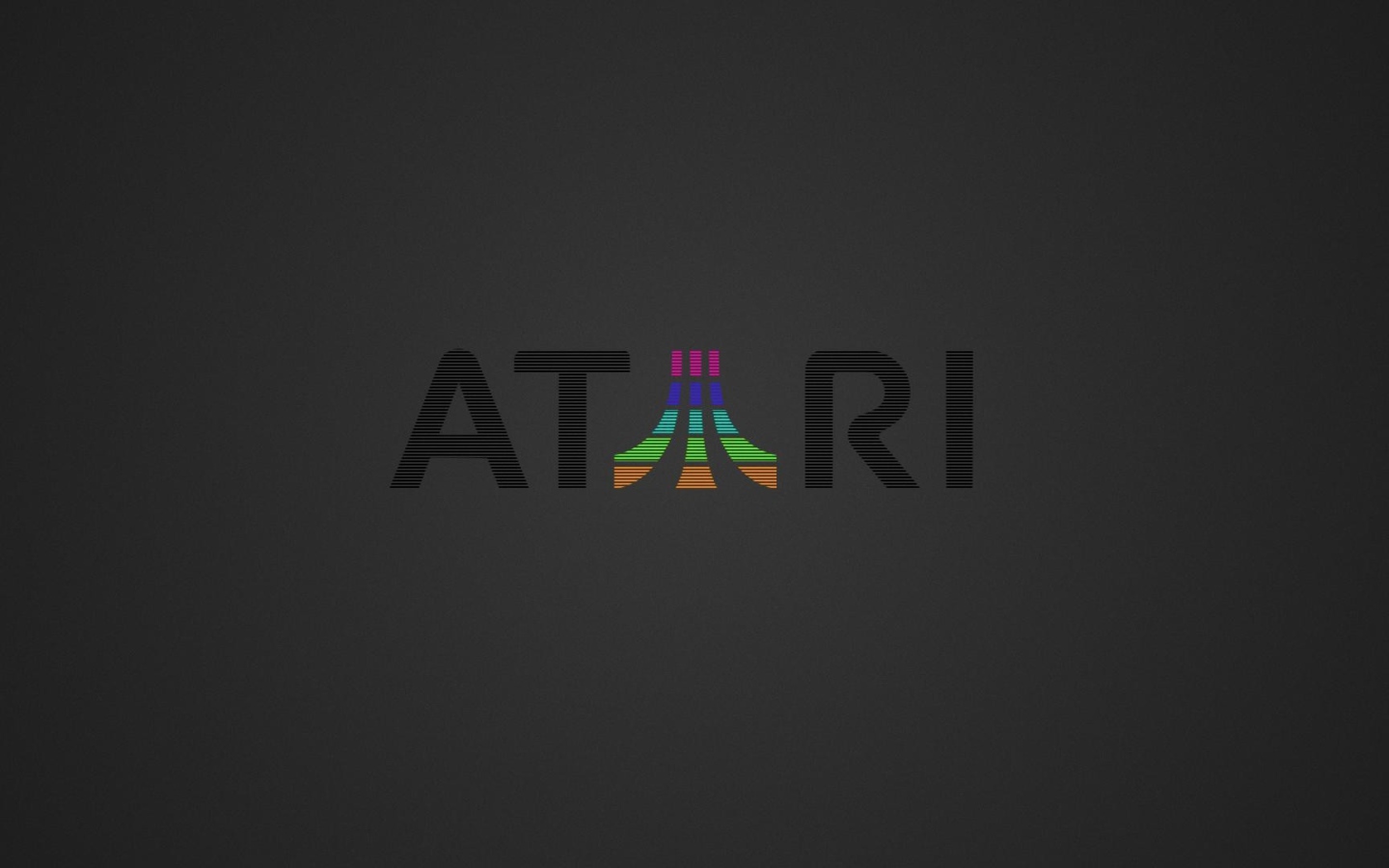 Надпись Atari, серый фон