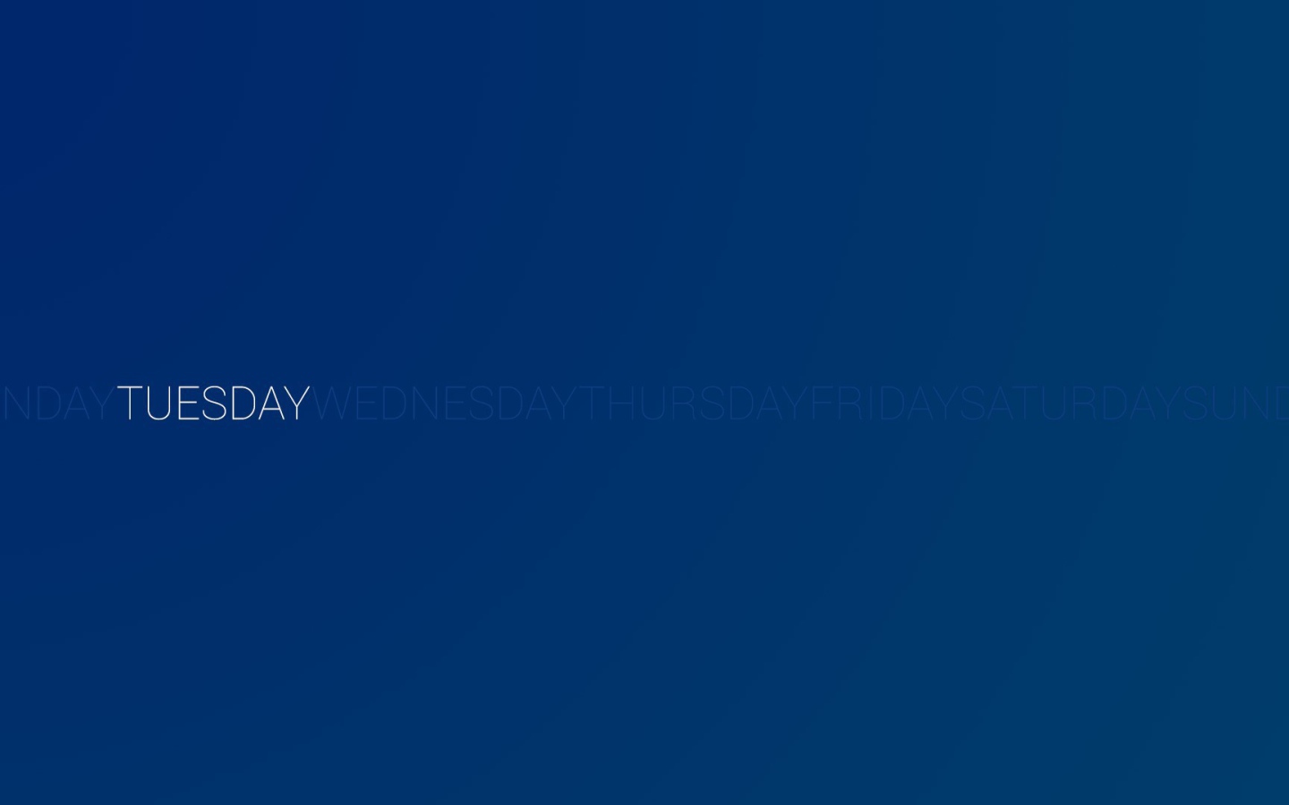 День недели вторник