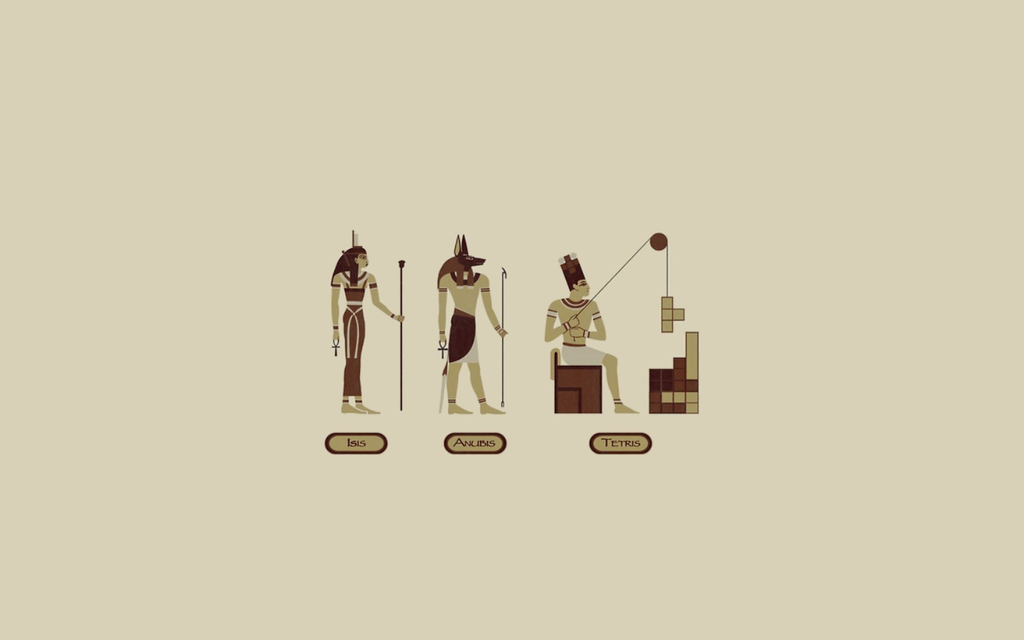 Египетский тетрис, серый фон