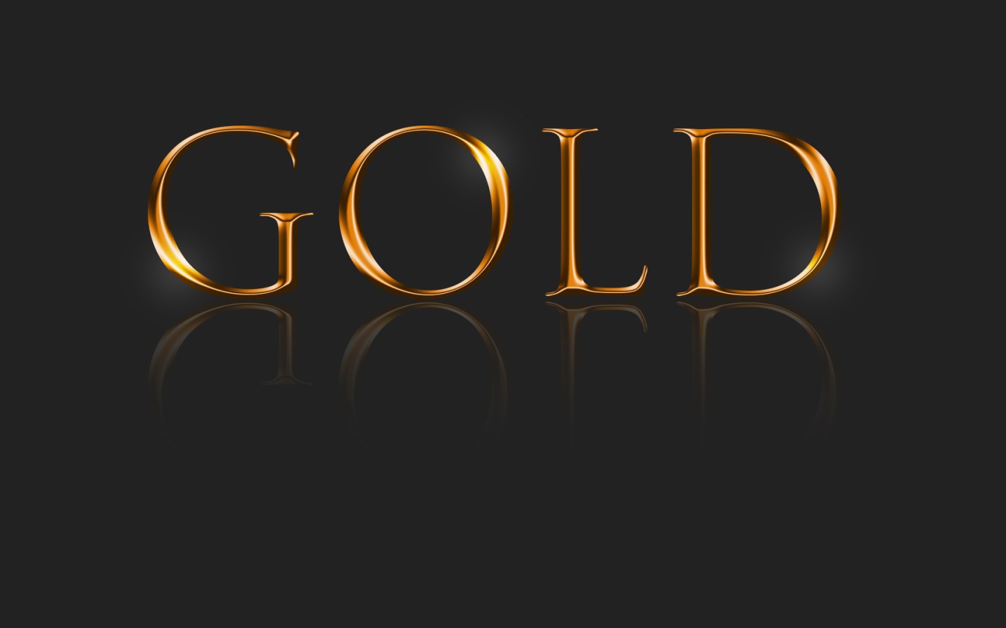 Надпись Золото на сером фоне