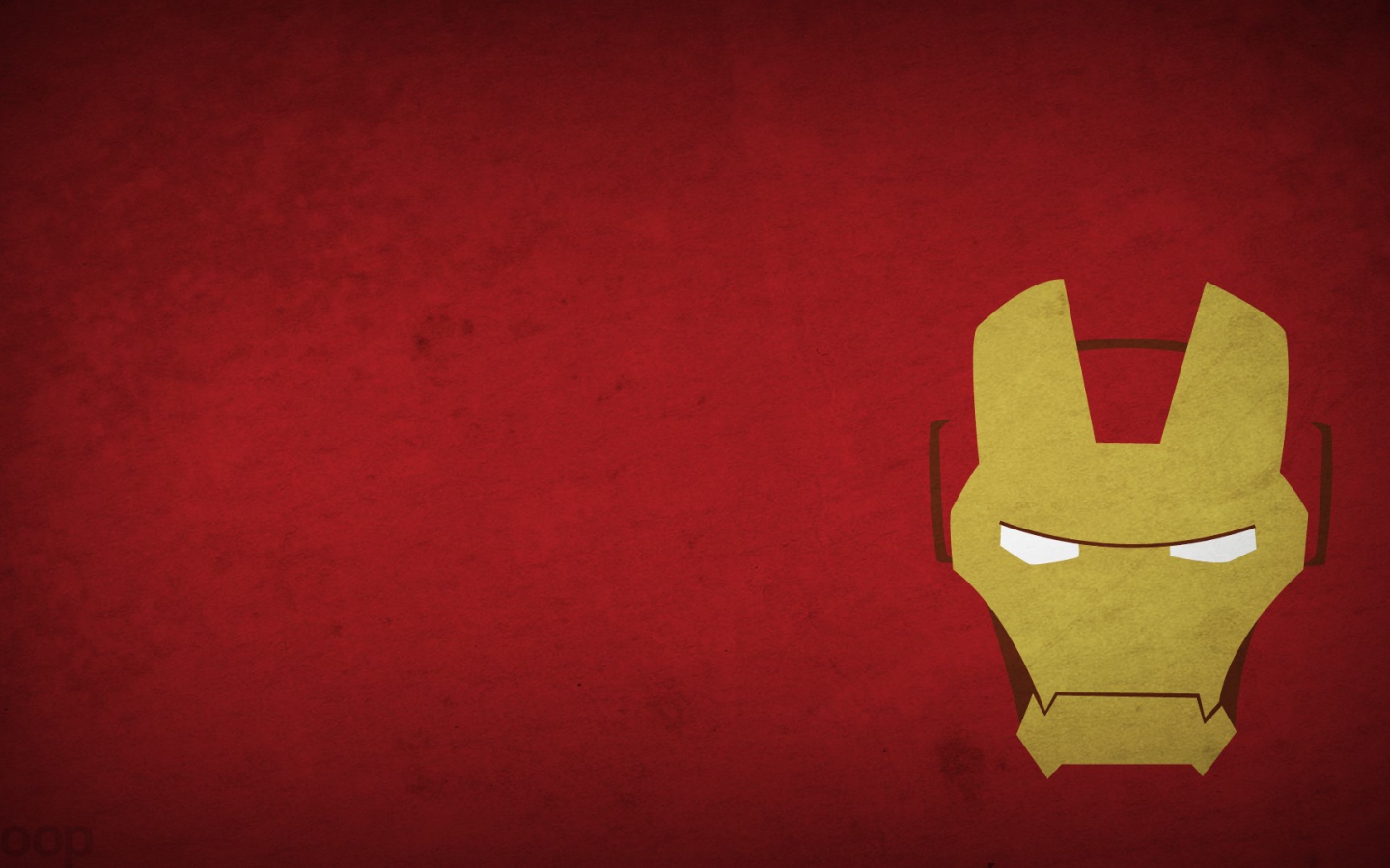 Маска Железного человека, красный фон
