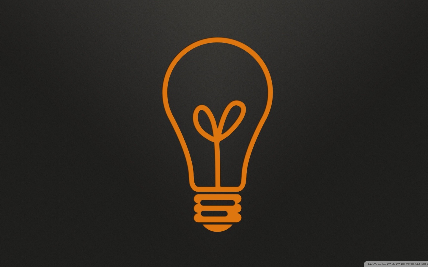 Оранжевая лампа, черный фон