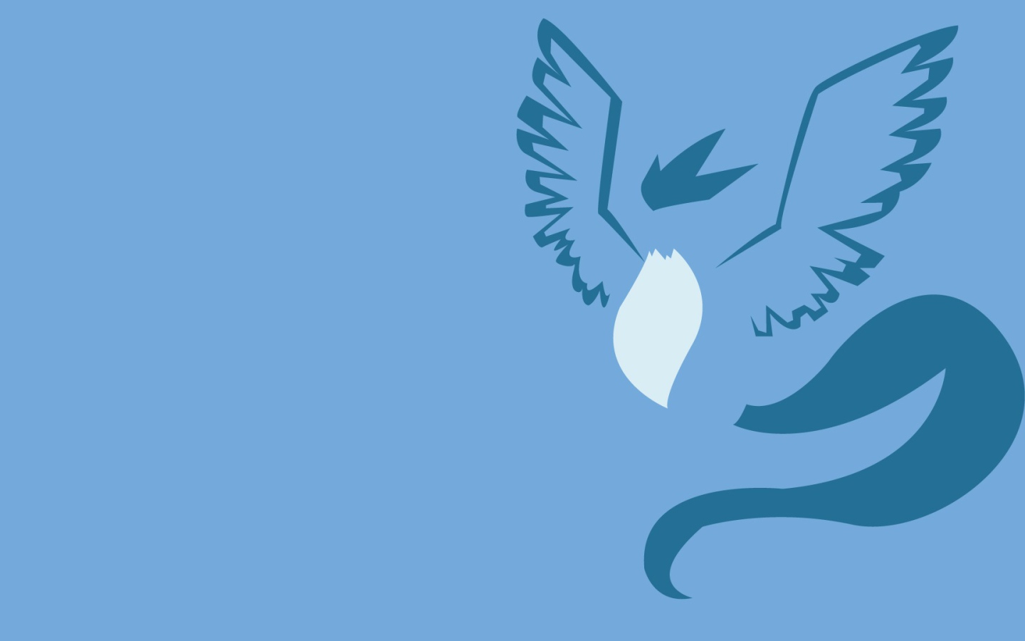 Покемон Артикуно, голубой фон