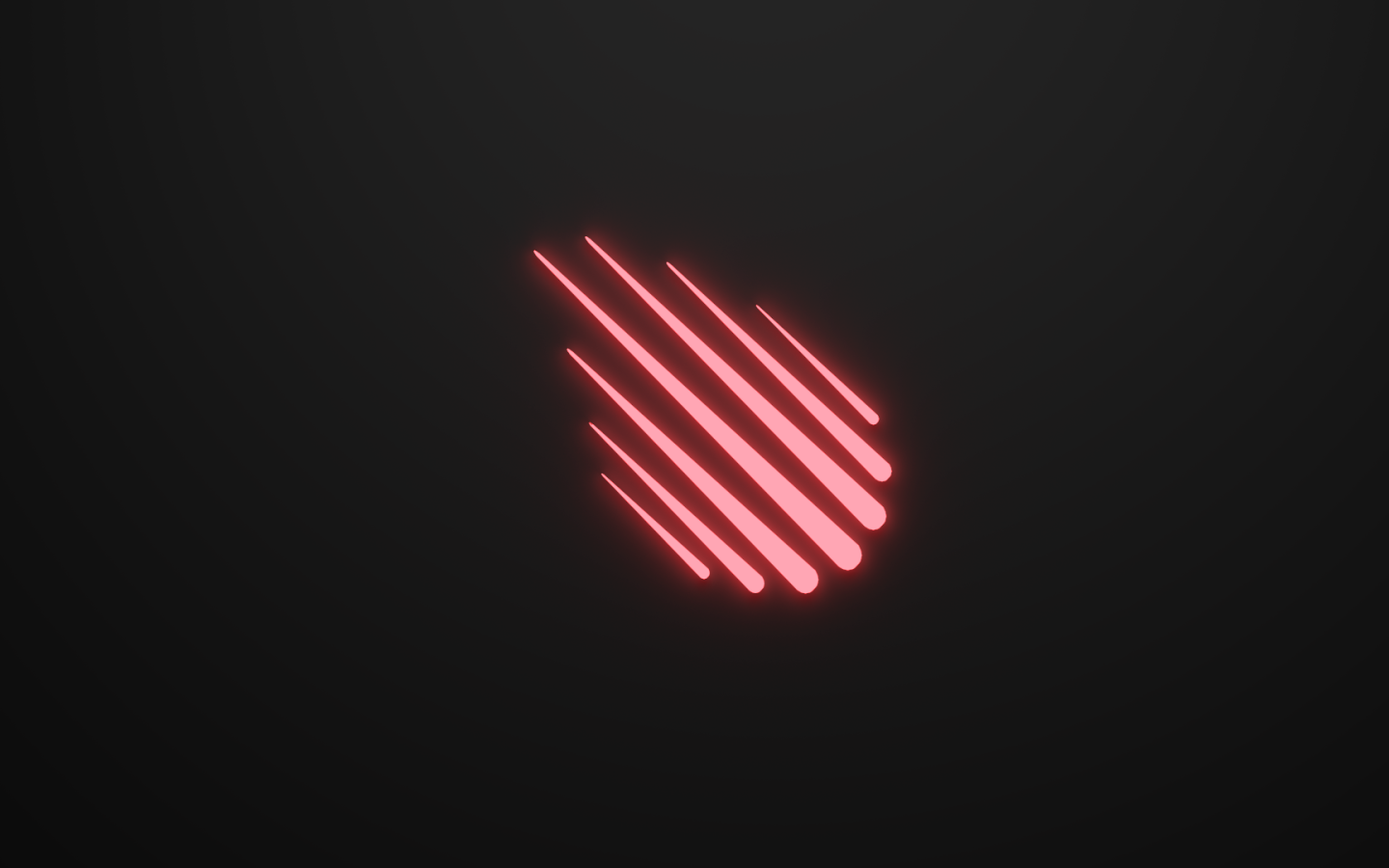 Красные метеоры на черном фоне