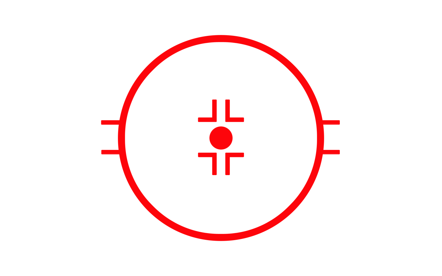 Красная мишень на белом фоне