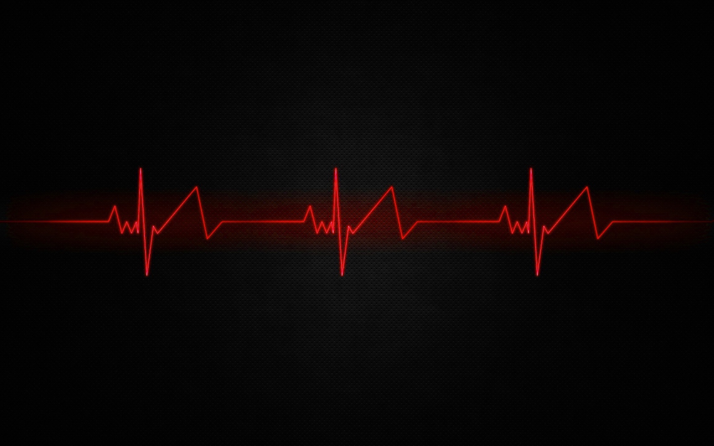 Красная нить пульса на черном фоне