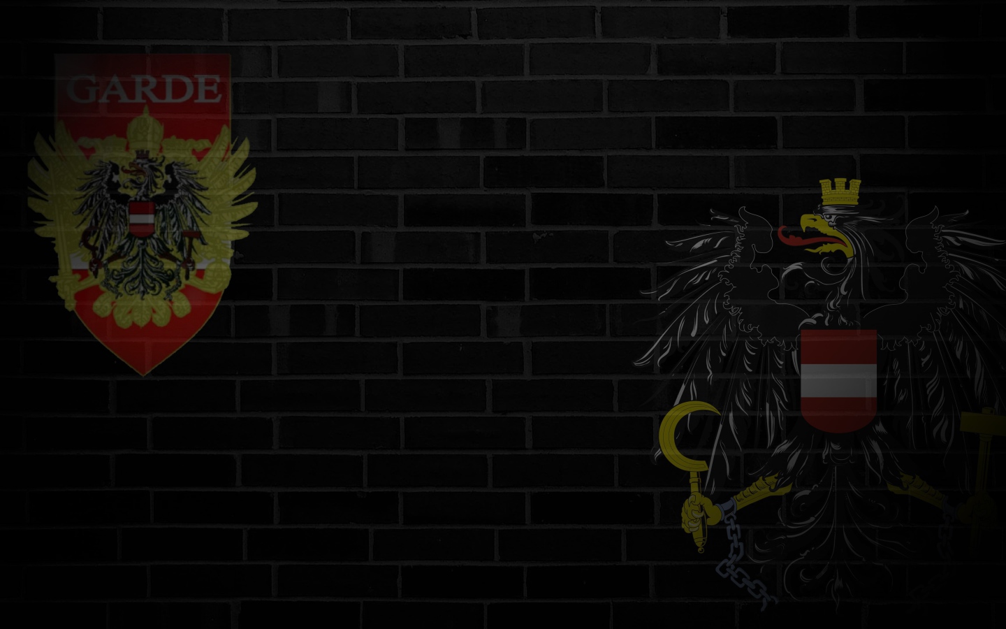 Символика Австрии на черном фоне