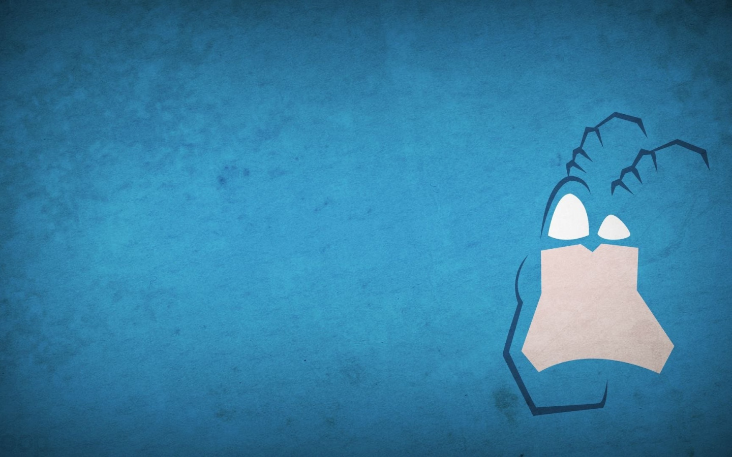 Тик-герой, голубой фон