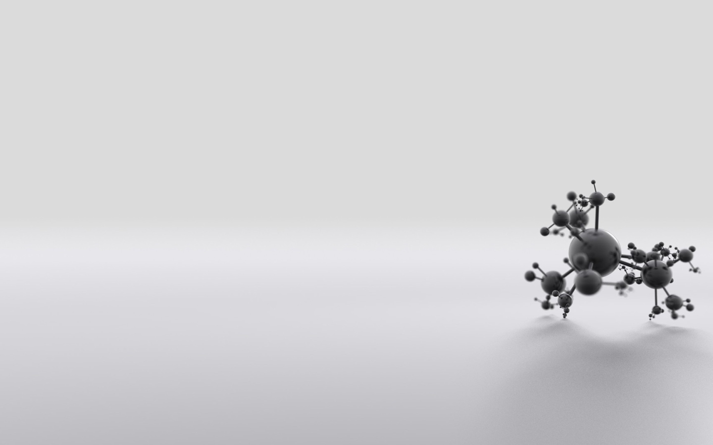 Черная модель химического элемента, серый фон