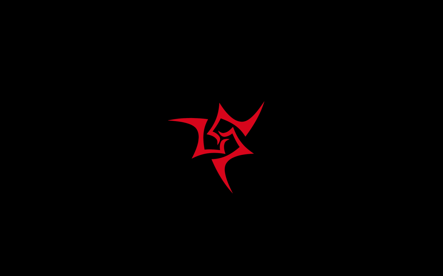 Красный символ на черном фоне, аниме Ночь прибытия