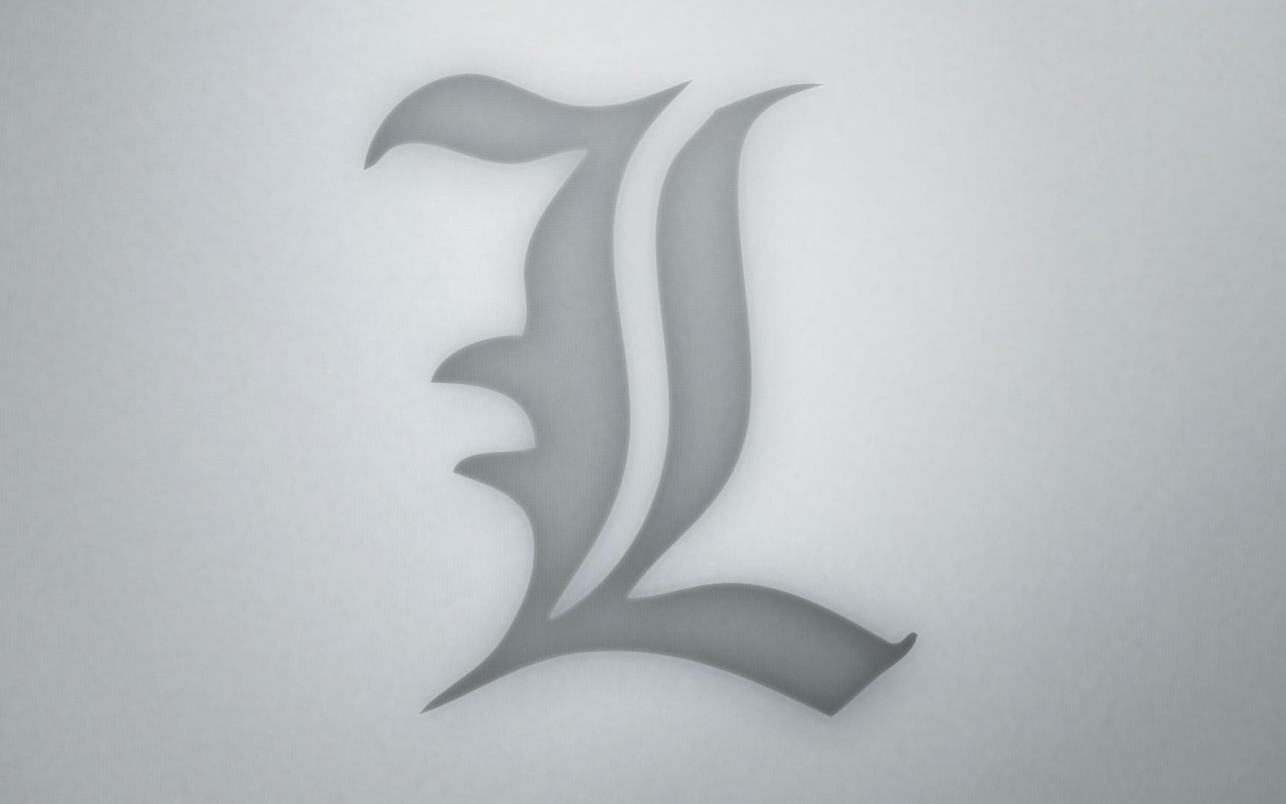 Символ аниме Тетрадь смерти, серый фон