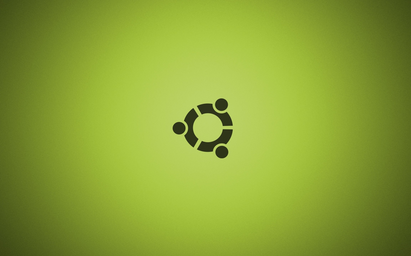 Черный символ Ubuntu на зеленом фоне