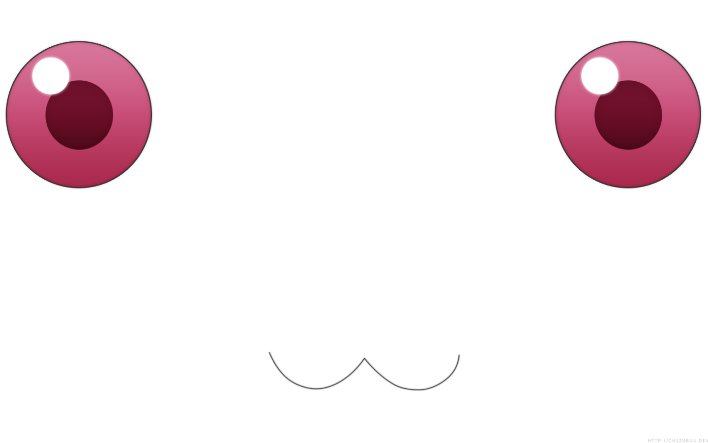 Белый фон, волшебный кот из аниме Девочка-волшебница Мадока