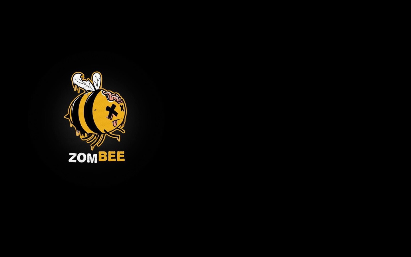 Зомби пчела, черный фон
