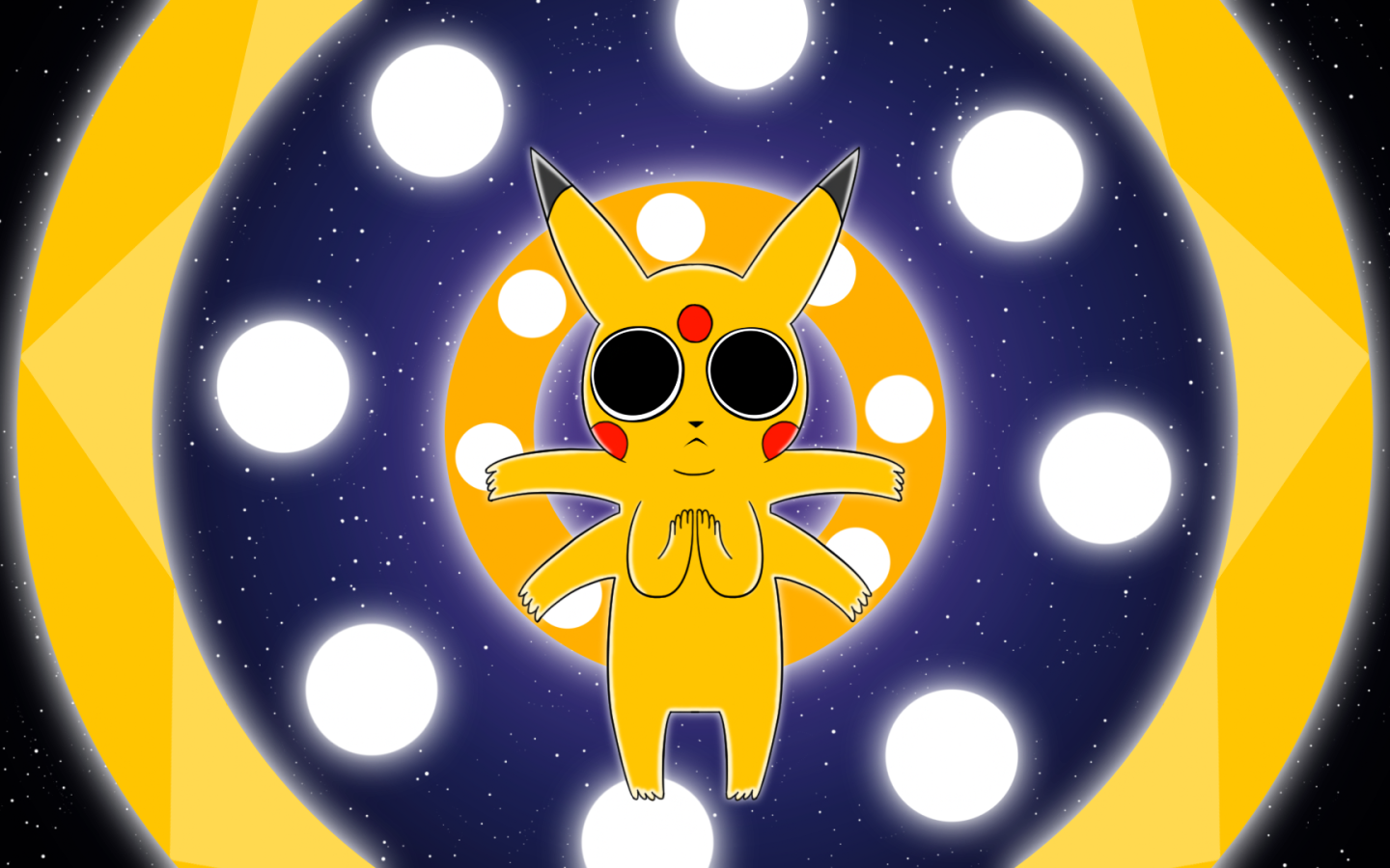 Милый шестирукий покемон