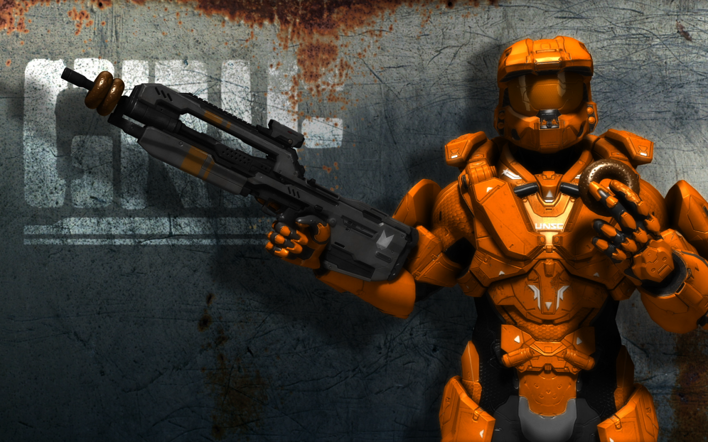 Оранжевый персонаж мультфильма Red vs. Blue