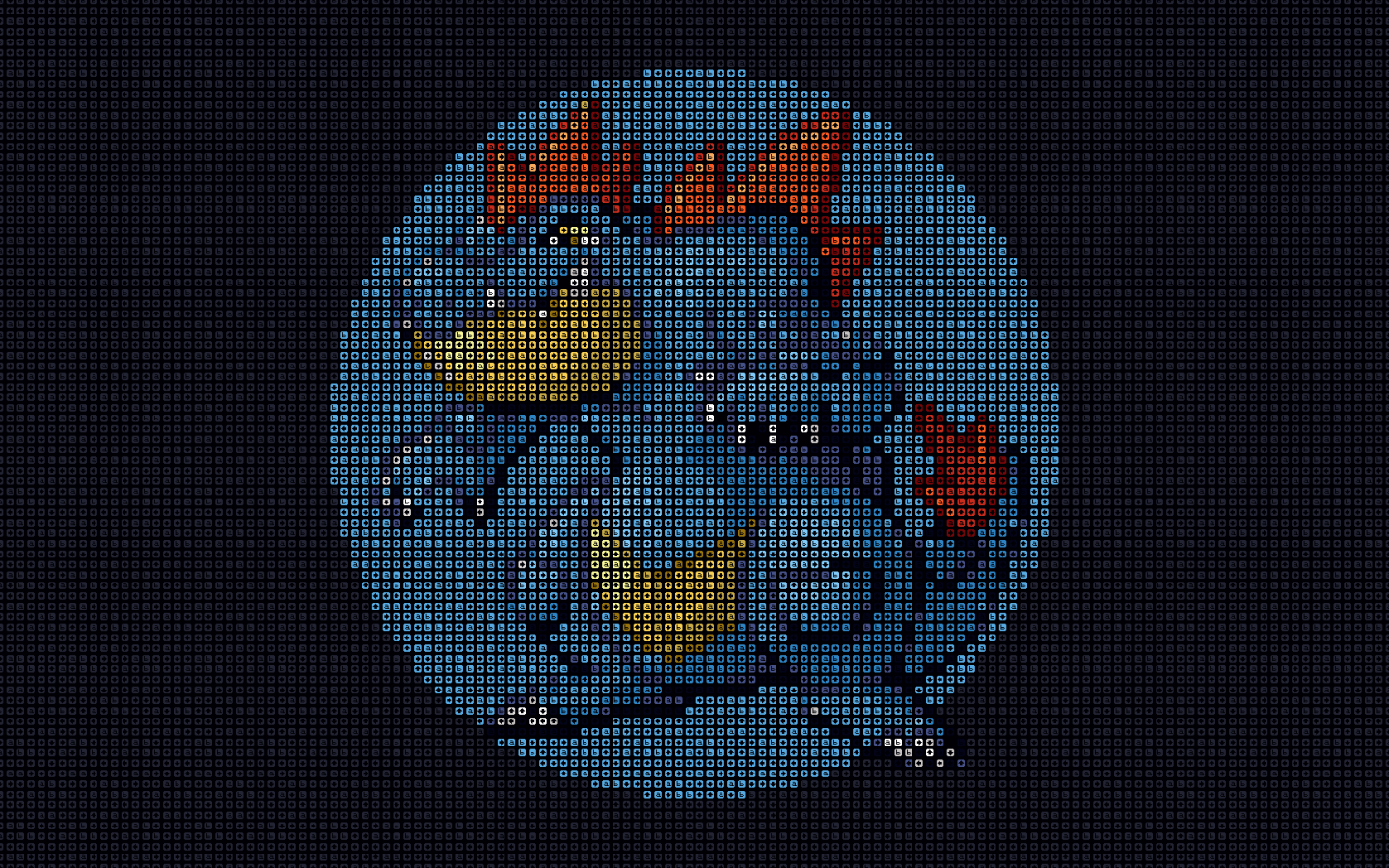 Голубой покемон из пикселей