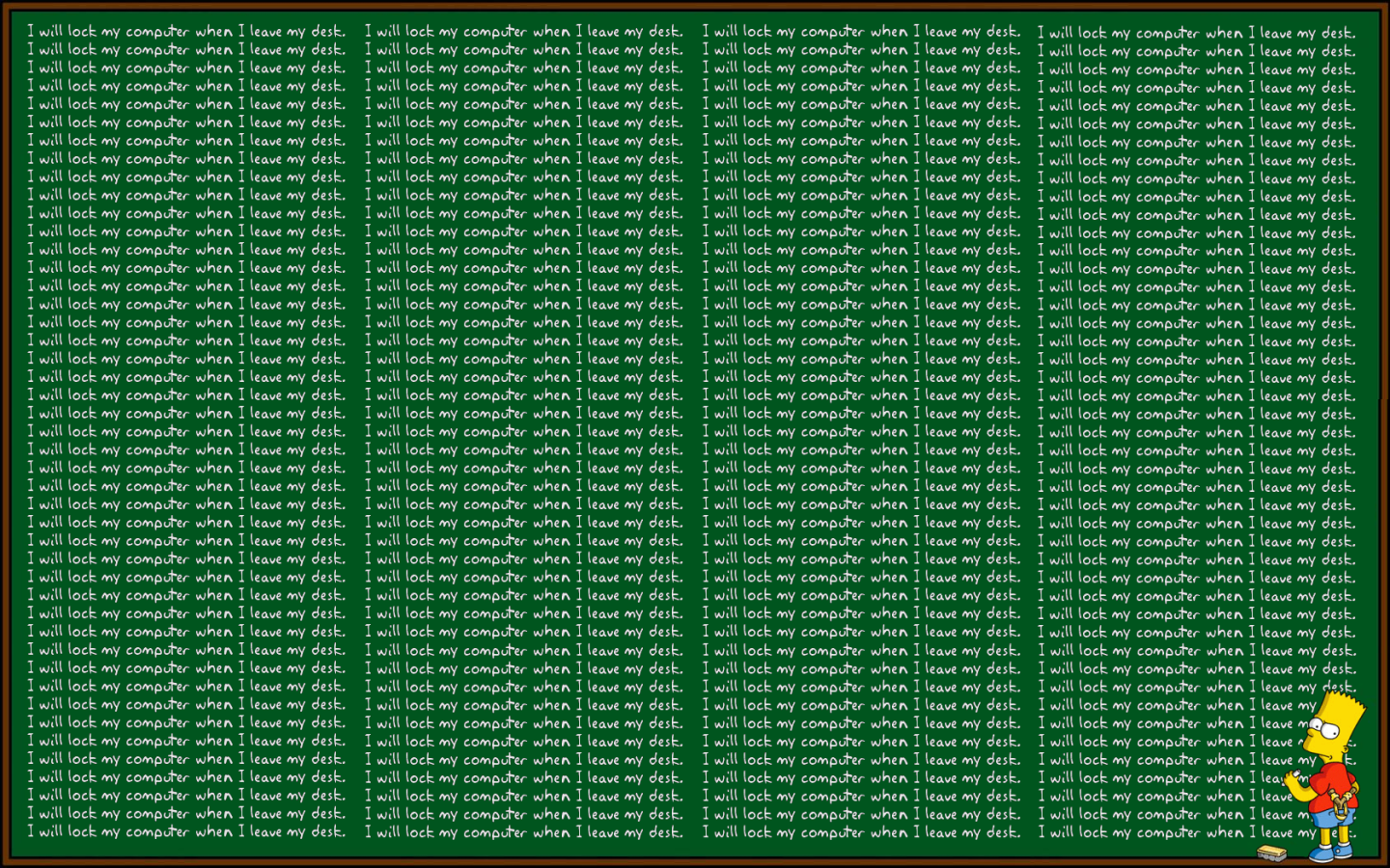 Симпсон возле очень большой школьной доски