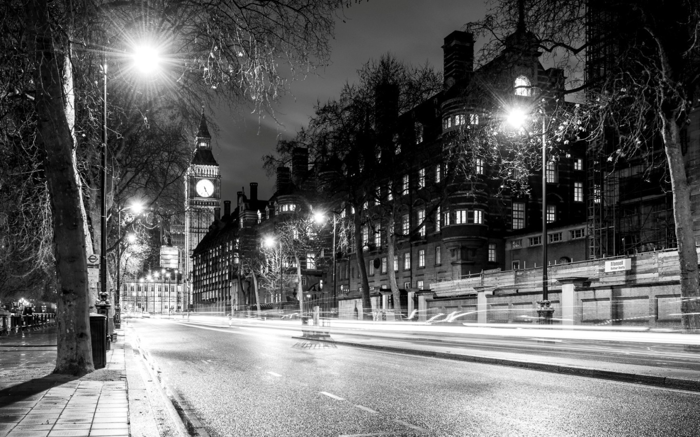 Черно белое фото Лондона